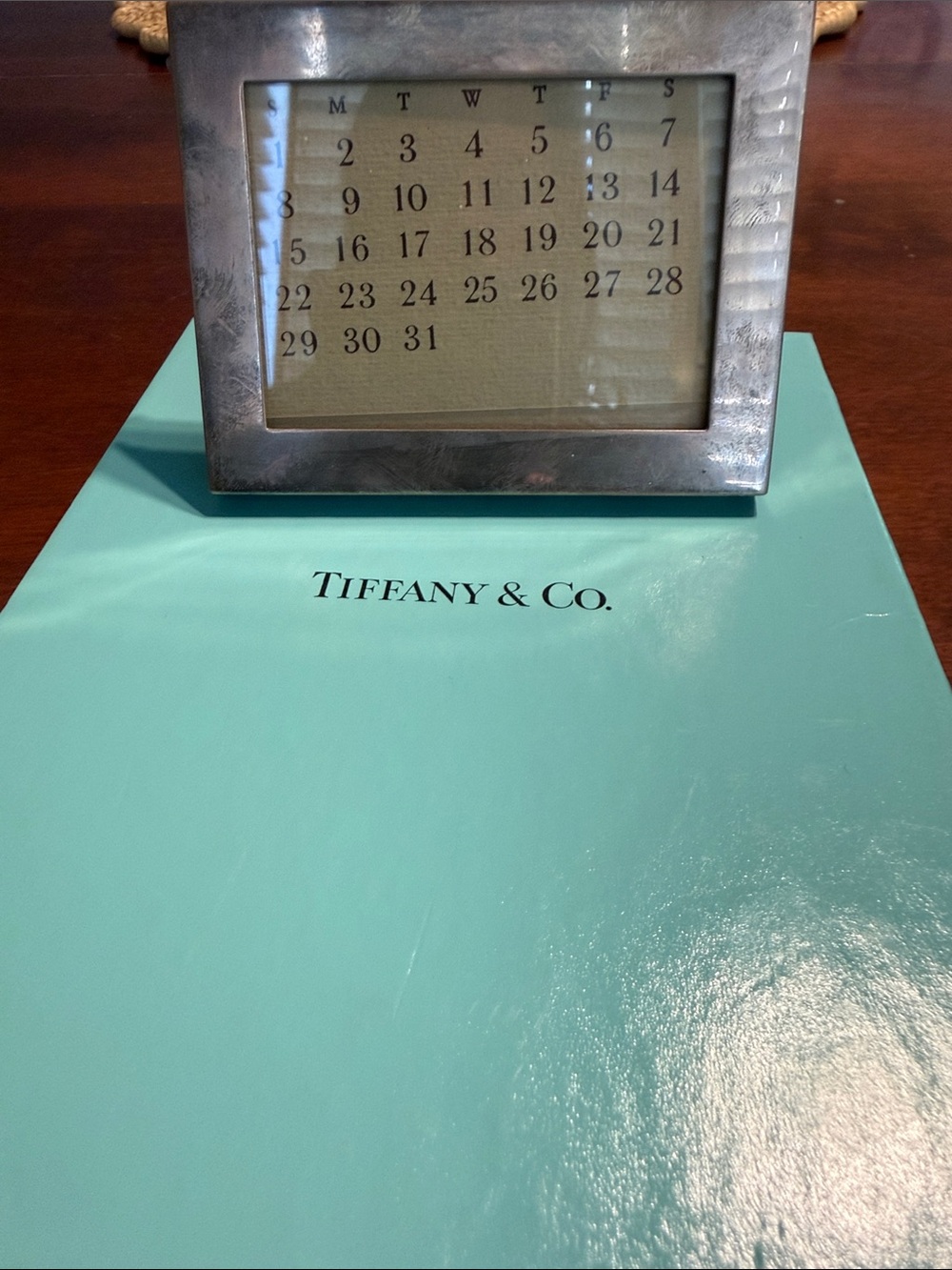 Tiffany & Co. Silver Vintage Frame with Signature Blue Tray